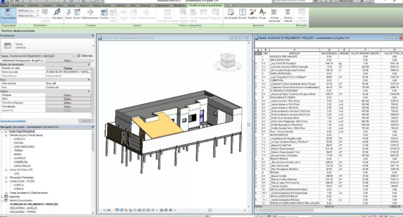 Template Revit Para Orçamento De Obras - Projetos Revit Editáveis